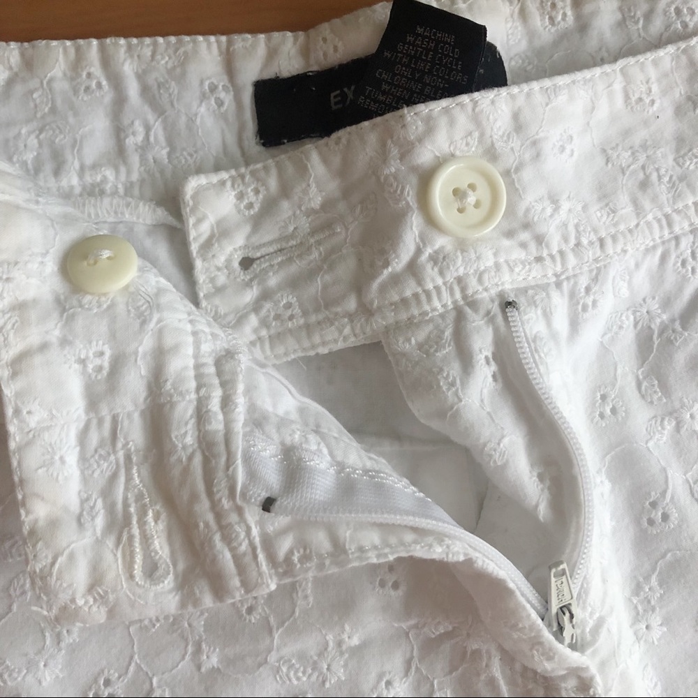 100% Cotton white Express shorts